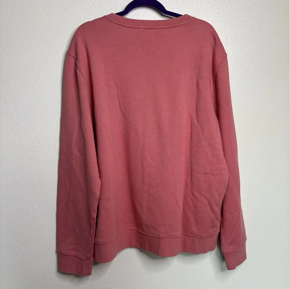 Vineyard Vines Fashion Knits Core Blank Mens Sweatshirt Crew Neck Salmon Large